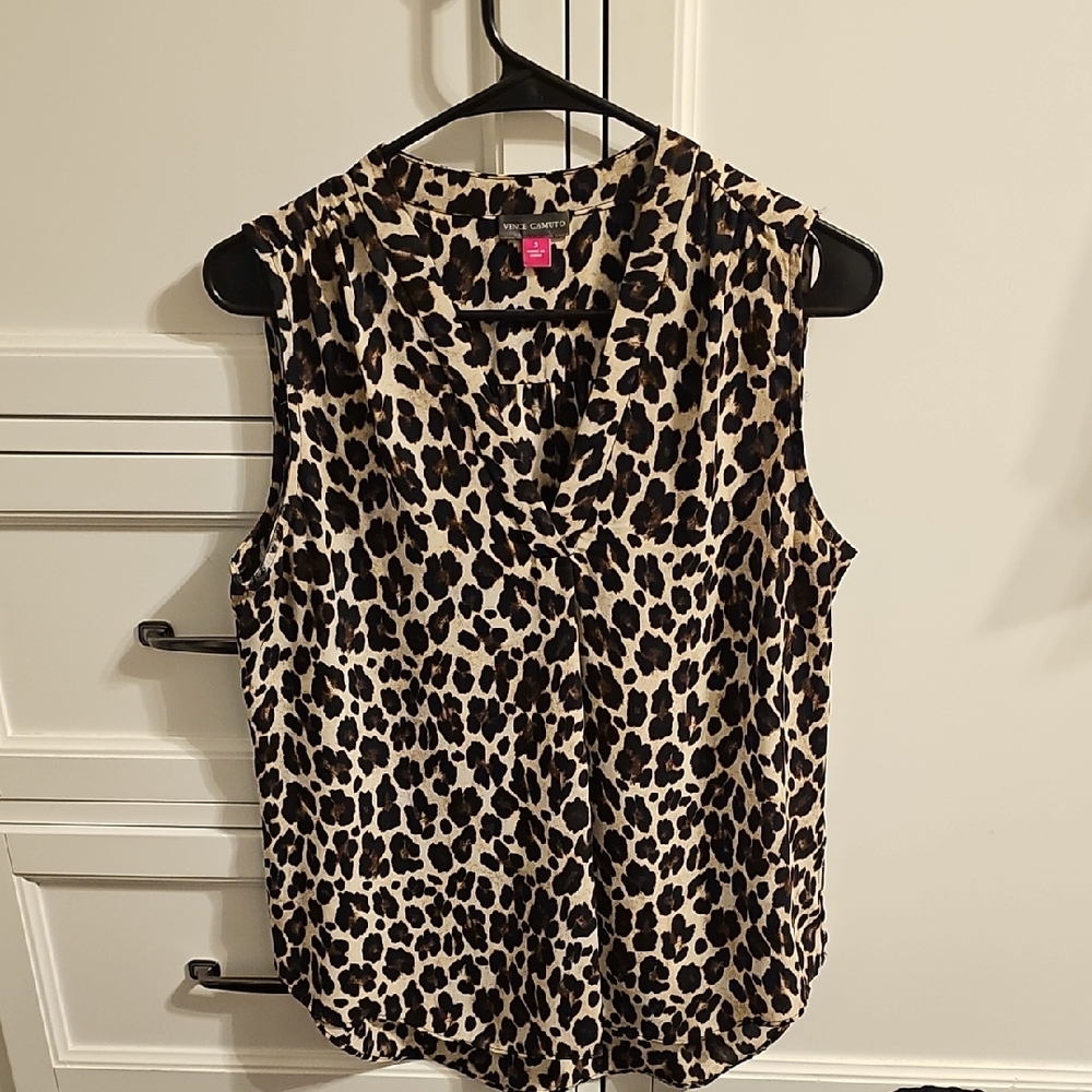 Cheetah Print Sleeveless Top